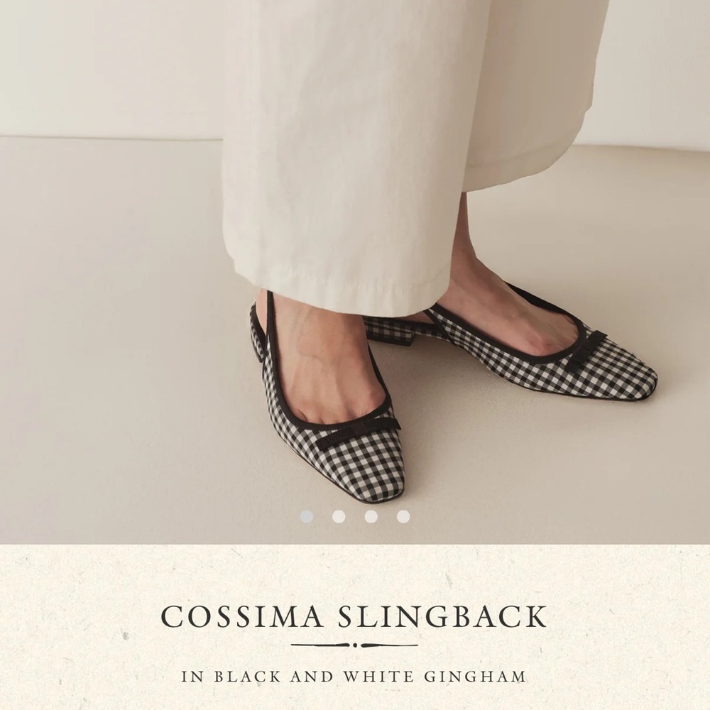 Doen Cossima Gingham Slingback Flats